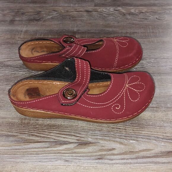 Flexus by Seeing Step maroon clog Sz 7.5 - Picture 5 of 7